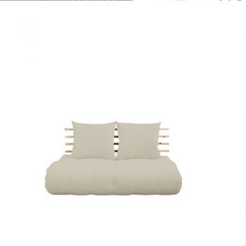 Sofa extensibilă textil bej Shin Sano Natur