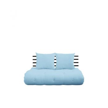 Sofa extensibilă textil bleu deschis Shin Sano Black