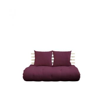 Sofa extensibilă textil bordo Shin Sano Natur