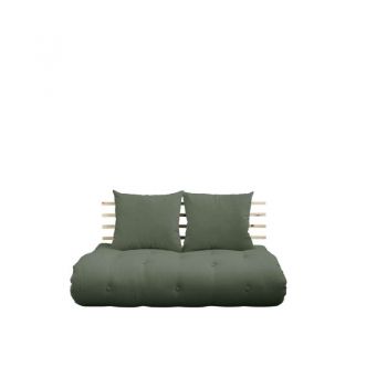Sofa extensibilă textil oliv Shin Sano Natur