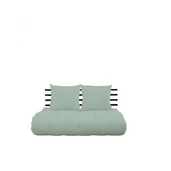 Sofa extensibilă textil verde mentă Shin Sano Black