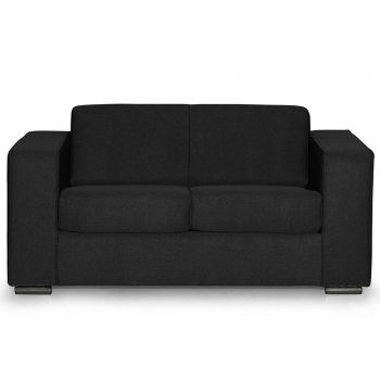 Canapea 2 locuri Kult, Ava Bladen Black, 142x90x66 cm - Kult, Negru