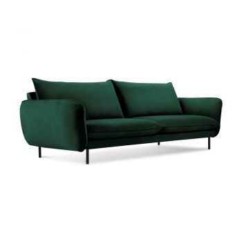 Canapea țesătură catifea Cosmopolitan Design Vienna, 230 cm, verde