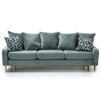 Canapea extensibila 3 locuri Optisofa, Benito Orinoco Green, 221x92x85 cm - Optisofa, Verde