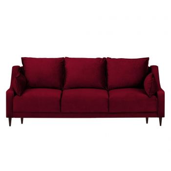 Canapea extensibila 3 locuri Mazzini Sofas, Freesia Red, 215x94x90 cm - Mazzini Sofas, Rosu