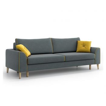 Canapea extensibila 3 locuri Optisofa, William Cosmic Grey, gri, 240x95x79 cm - Optisofa, Gri & Argintiu