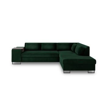 Canapea extensibilă cu șezlong pe partea dreaptă Cosmopolitan Design San Diego, verde