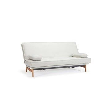 Canapea extensibilă cu husă detașabilă Innovation Aslak Elegant Mixed Dance Neutral, 81 x 200 cm, alb
