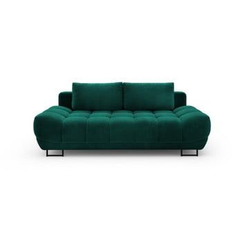 Canapea extensibilă cu 3 locuri și tapițerie de catifea Windsor & Co Sofas Cirrus, verde Canapea extensibilă cu 3 locuri și tapițerie de catifea Windsor & Co Sofas Cirrus, verde