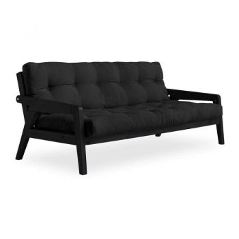 Canapea extensibilă gri închis 3 locuri Grab Black Canapea extensibilă gri închis 3 locuri Grab Black
