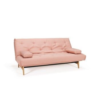 Canapea extensibilă Innovation Aslak Soft Coral, 81 x 200 cm, roz deschis