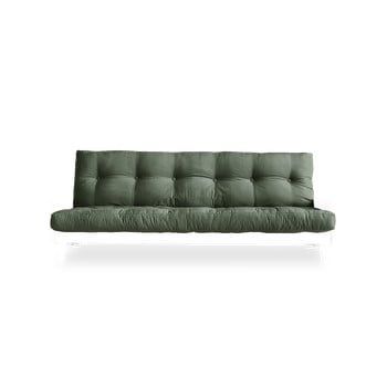 Canapea extensibilă Karup Design Indie White/Olive Green, verde
