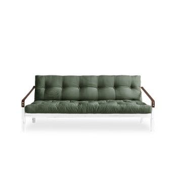 Canapea extensibilă Karup Design Poetry White/Olive Green, verde