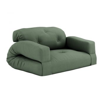 Canapea verde extensibilă 140 cm Hippo - Karup Design