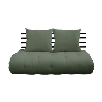 Canapea variabilă Karup Design Shin Sano Black/Olive Green, verde