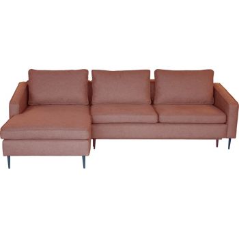 Coltar Cartena Primo 52 Extensibil cu Arcuri Ondulate si Spuma Poliuretanica HR, Sezlong pe Stanga, Suprafata de Dormit 240x124 cm, tapitat cu Stofa Water Repellent, cu Lada de Depozitare, Perne Incluse, l268xA174xH74 cm