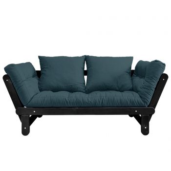 Sofa extensibila Beat Black & Petrol Blue