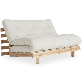 Sofa extensibila Roots Raw & Natural 140x200 cm - Karup Design, Crem