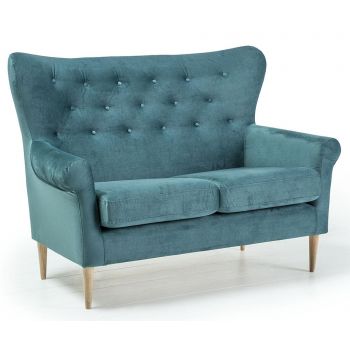 Canapea 2 locuri Optisofa, Amelie Duck Egg, 140x81x97 cm - Optisofa, Verde