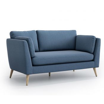 Canapea 2 locuri Optisofa, Jane Olaf Blue, 162x88x92 cm - Optisofa, Albastru