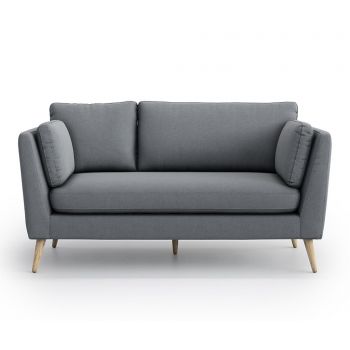 Canapea 2 locuri Optisofa, Jane Olaf Dark Grey, 162x88x92 cm - Optisofa, Gri & Argintiu