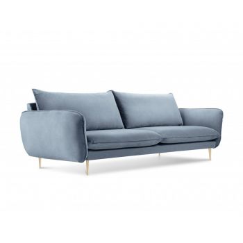 Canapea 3 locuri Florence Light Blue - COSMOPOLITAN Design, Albastru la reducere Canapea 3 locuri Florence Light Blue - COSMOPOLITAN Design, Albastru la reducere
