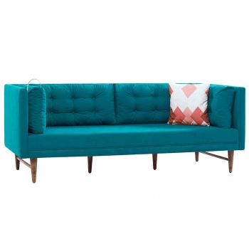 Canapea 3 locuri Balcab Home, Point Turquoise, 200x80x75 cm - Balcab Home, Albastru