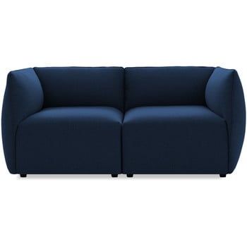 Canapea cu două locuri Vivonita Cube, albastru închis