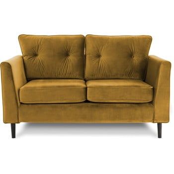 Canapea cu două locuri VIVONITA Portobello, galben