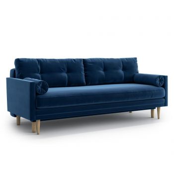 Canapea extensibila 3 locuri Optisofa, Amy Navy, 212x94x90 cm - Optisofa, Albastru