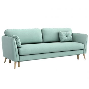 Canapea extensibila 3 locuri Optisofa, Clara Melva Blue, 236x93x89 cm - Optisofa, Albastru