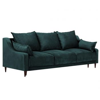 Canapea extensibila cu 3 locuri Freesia Petrol - Mazzini Sofas, Albastru