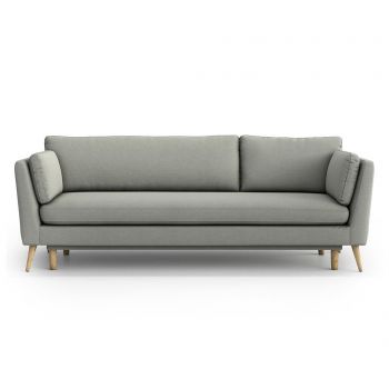 Canapea extensibila 3 locuri Optisofa, Jane Olaf Light Grey, 234x93x92 cm - Optisofa, Gri & Argintiu