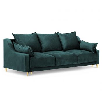 Canapea extensibila 3 locuri Pansy Petrol - Mazzini Sofas, Albastru