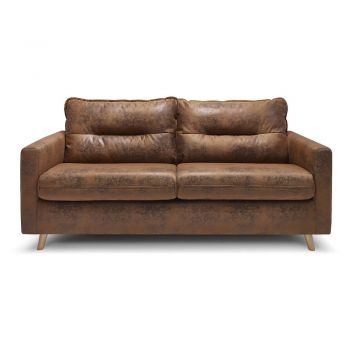 Canapea extensibilă Bobochic Paris Sinki Vintage, maro caramel