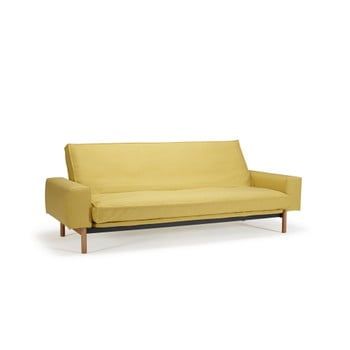 Canapea extensibilă cu husă detașabilă Innovation Mimer Soft Mustard Flower, galben