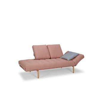 Canapea extensibilă Innovation Rollo Soft Coral, roz