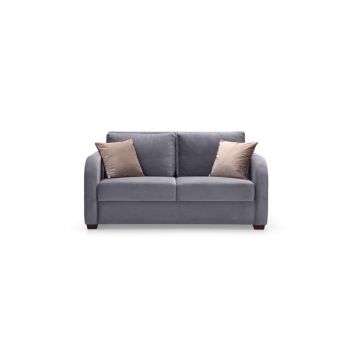 Canapea extensibila tapitata cu stofa, 2 locuri Marvin Gri, l160xA82xH98 cm