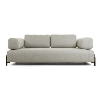 Canapea cu cotiere Kave Home Compo, bej-gri