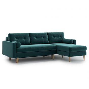 Coltar reversibil extensibil Optisofa, Esme Jade, 234x158x85 cm - Optisofa, Verde