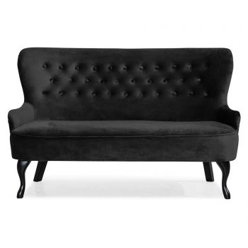 Sofa Kalatzerka, diYana Soft Black 3H, negru, 140x67x86 cm - Kalatzerka, Negru