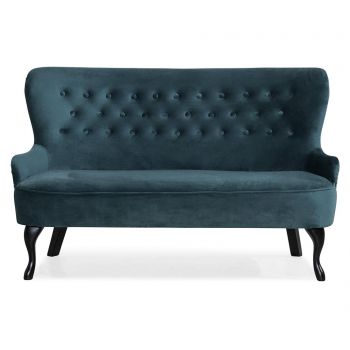 Sofa Kalatzerka, diYana Soft Bluegreen 3H, bleumarin, 140x67x86 cm - Kalatzerka, Albastru