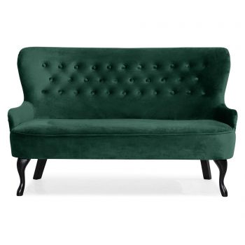 Sofa Kalatzerka, diYana Soft Dark Green 3H, verde inchis, 140x67x86 cm - Kalatzerka, Verde