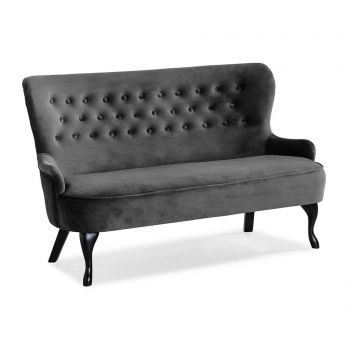 Sofa Kalatzerka, diYana Soft Dark Grey 3H, gri inchis, 140x67x86 cm - Kalatzerka, Gri & Argintiu