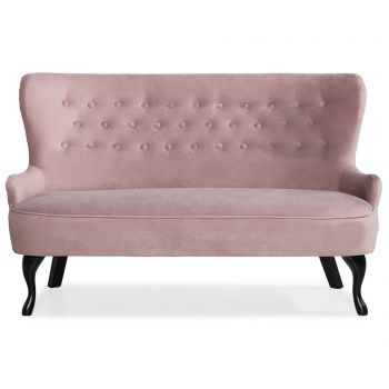 Sofa Kalatzerka, diYana Soft Light Pink 3H, roz pudra, 140x67x86 cm - Kalatzerka, Roz la reducere