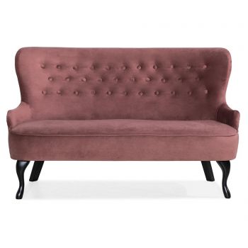 Sofa Kalatzerka, diYana Soft Rust Pink 3H, 140x67x86 cm - Kalatzerka, Roz
