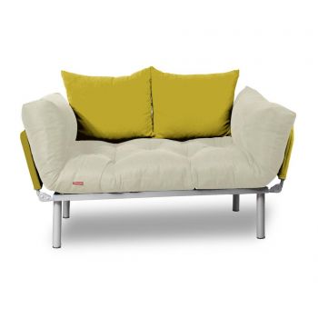 Sofa extensibila Sera Tekstil, Relax Cream Yellow - SERA TEKSTIL, Crem