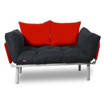 Sofa extensibila Minderim, Relax Smoked Red - Minderim, Gri & Argintiu