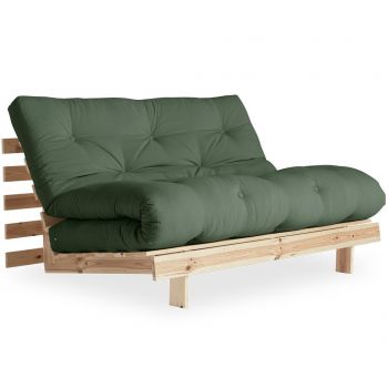 Sofa extensibila Roots Raw & Olive Green - Karup Design, Verde