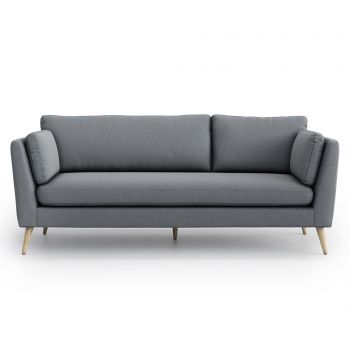 Canapea 3 locuri Optisofa, Jane Olaf Dark Grey, gri inchis, 208x88x92 cm - Optisofa, Gri & Argintiu